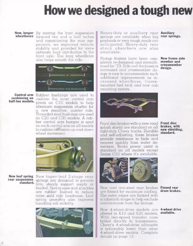 1973 Chevrolet Pickups Brochure Page 6